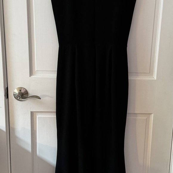 Dress The Population Black Iris Sleeveless Crepe Slit Gown - Medium - Picture 5 of 6